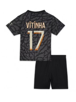 Otroški Nogometna dresi replika Paris Saint-Germain Vitinha Ferreira #17 Tretji 2023-24 Kratek rokav (+ hlače)